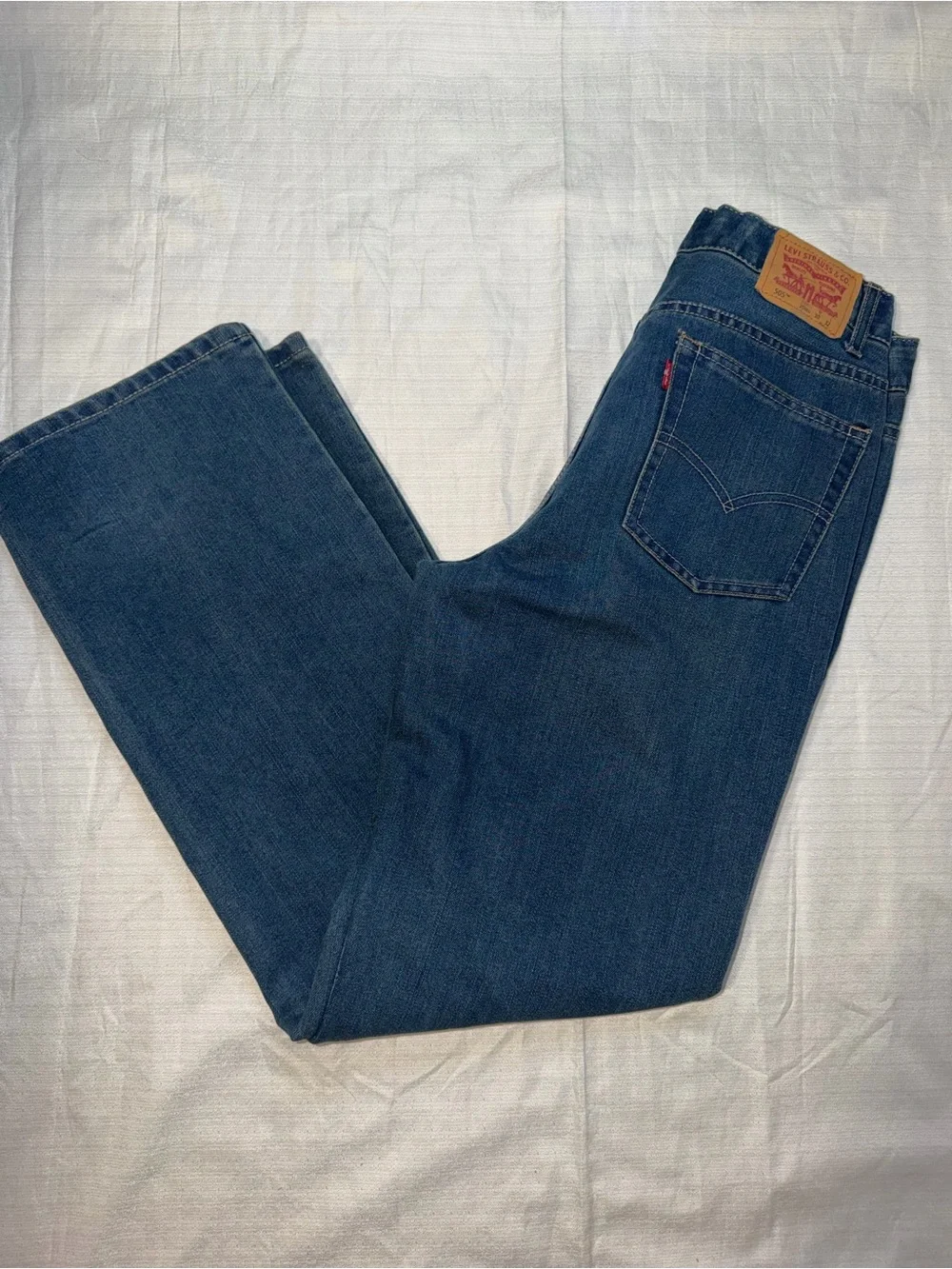 Levi's 505 Regular Fit Boys Jeans Size 20 Regular W30 L32 Blue Denim NWOT